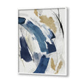Splash of Blue Abstract Canvas Wall Art Print