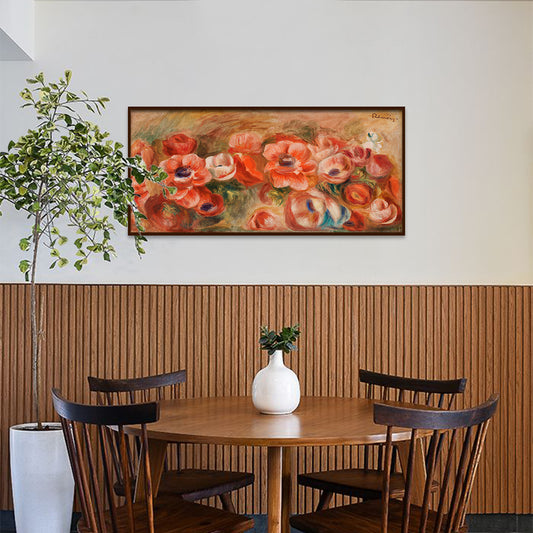 Anemones by Pierre-Auguste Renoir's Famous Painting Artwork Canvas Print
