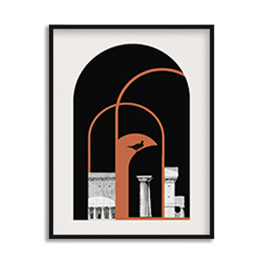 Architecture 6 Black and White Artwork Canvas Print