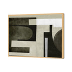 Monochrome Forms Abstract Canvas Wall Art Print