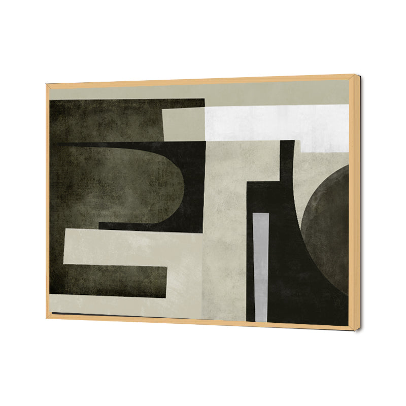 Monochrome Forms Abstract Canvas Wall Art Print