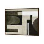 Monochrome Forms Abstract Canvas Wall Art Print