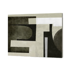 Monochrome Forms Abstract Canvas Wall Art Print