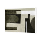 Monochrome Forms Abstract Canvas Wall Art Print