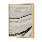 Abstract Arcs (Set of 2) Black and White Canvas Wall Art Print