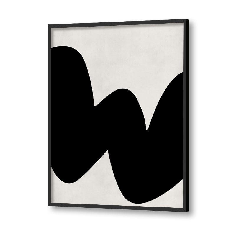 Blob 1 Black and White Artwork Canvas Print