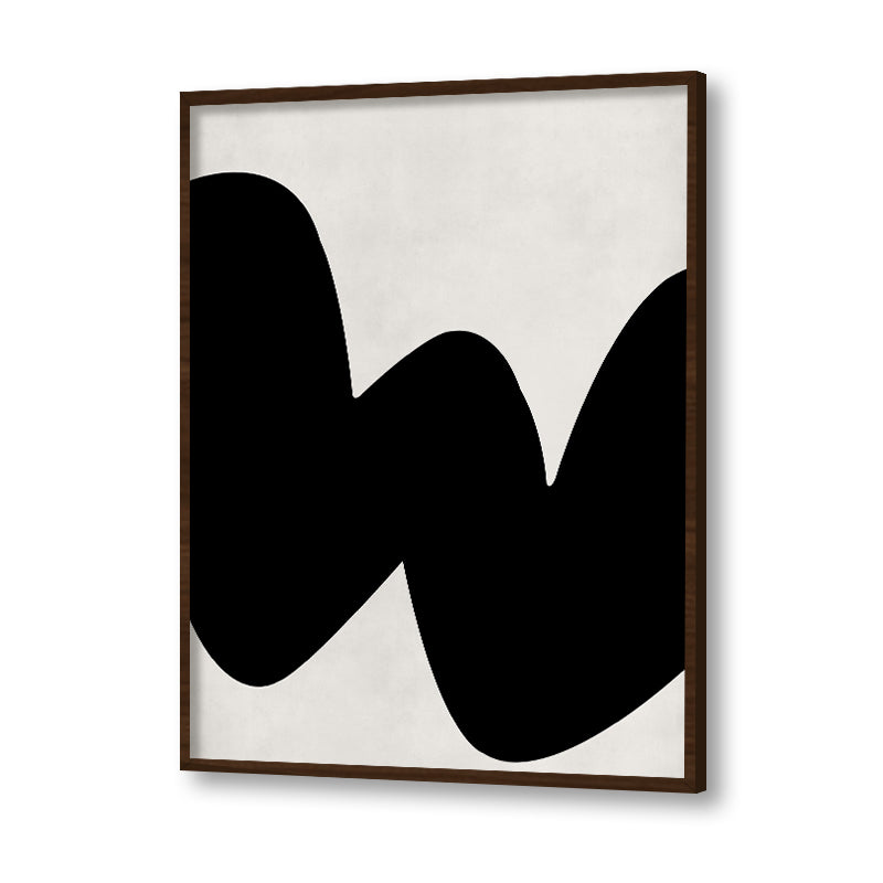 Blob 1 Black and White Artwork Canvas Print