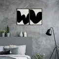 Blob 1 Black and White Artwork Canvas Print
