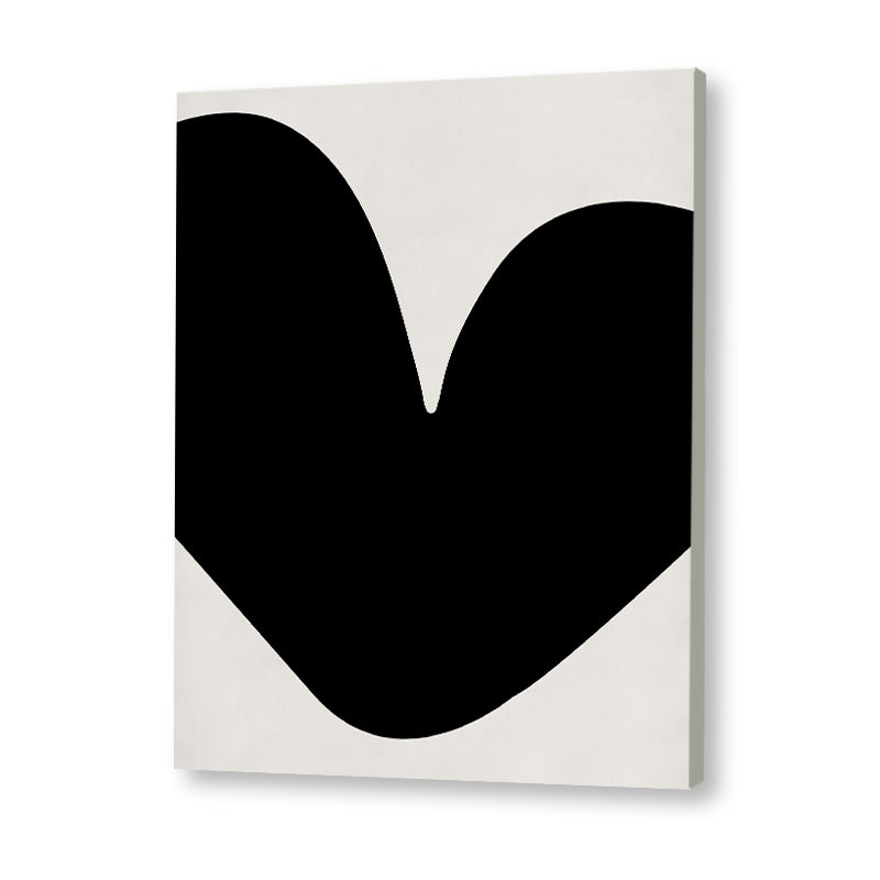Blob 2 Black and White Artwork Canvas Print