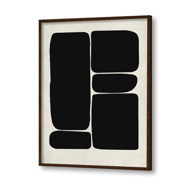 Blob 3 Black and White Artwork Canvas Print