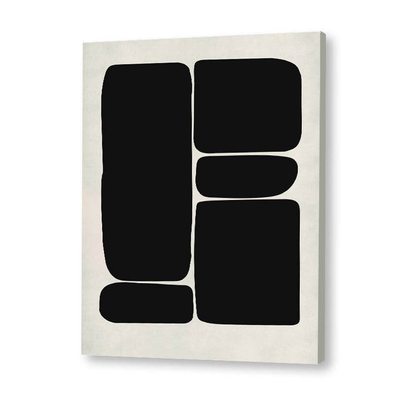 Blob 3 Black and White Artwork Canvas Print