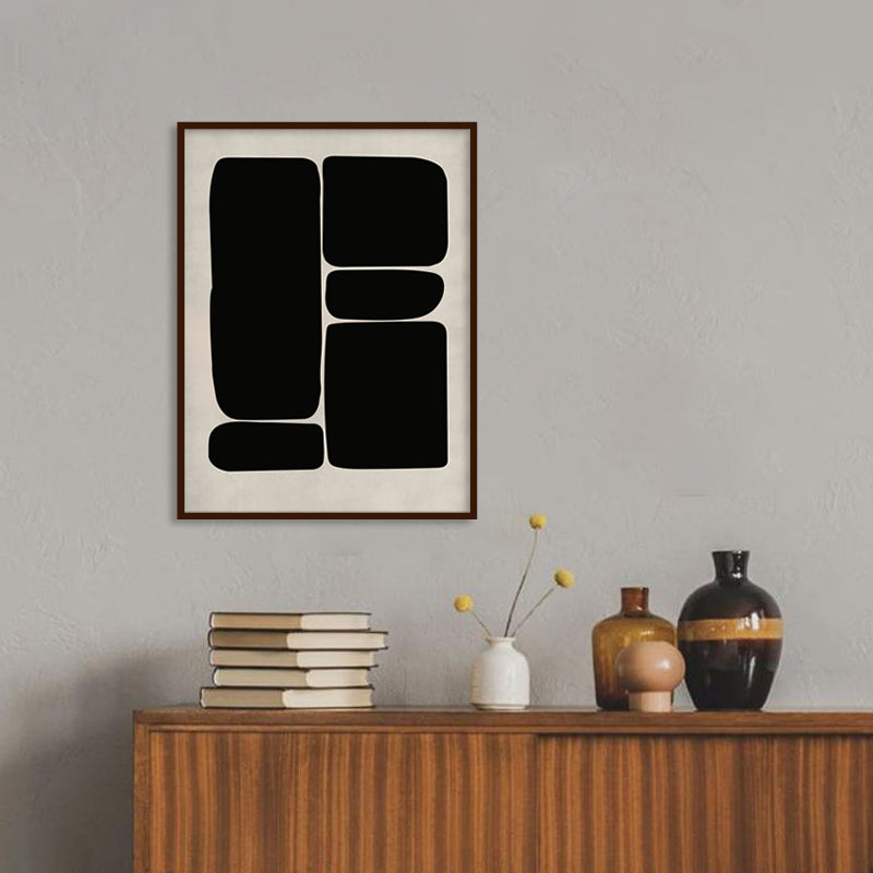 Blob 3 Black and White Artwork Canvas Print