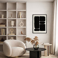 Blob 3 Black and White Artwork Canvas Print