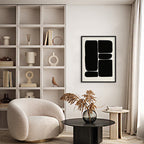 Blob No. 3 – Black and White Artwork Canvas Print