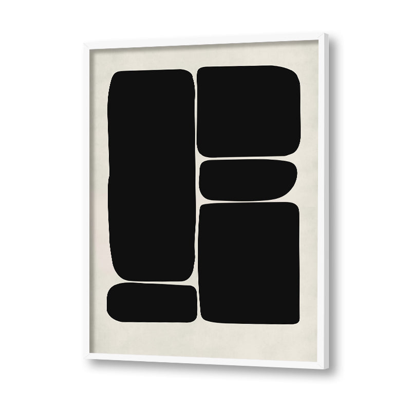 Blob 3 Black and White Artwork Canvas Print