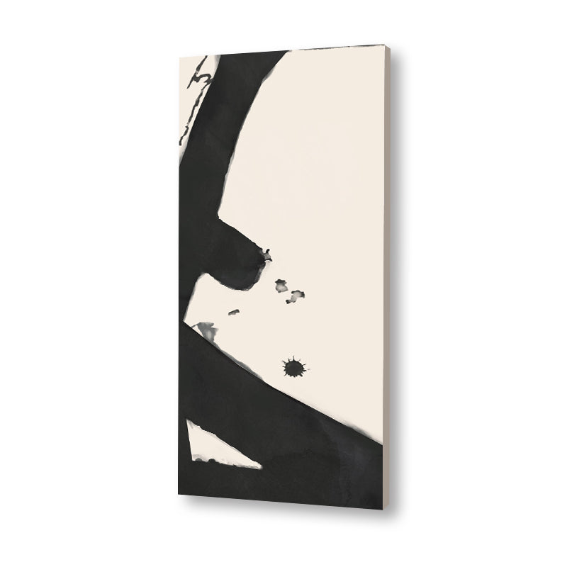 Intersection (Set of 3) Black and White Abstract Canvas Wall Art Print