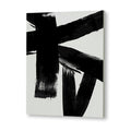 Jagged Edges 1 Black and White Canvas Wall Art Print