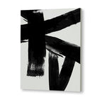 Jagged Edges No. 1 – Black and White Canvas Wall Art Print
