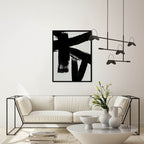 Jagged Edges No. 1 – Black and White Canvas Wall Art Print