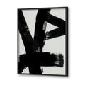 Jagged Edges 2 Black and White Canvas Wall Art Print