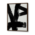 Jagged Edges 2 Black and White Canvas Wall Art Print