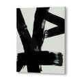 Jagged Edges 2 Black and White Canvas Wall Art Print
