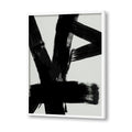 Jagged Edges 2 Black and White Canvas Wall Art Print