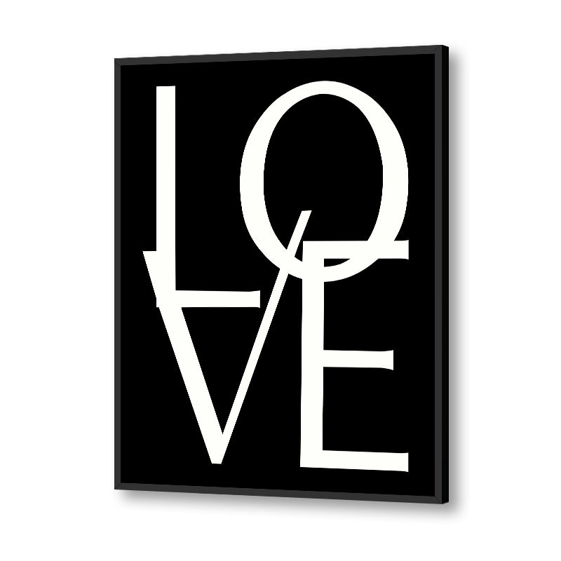 Love Black and White Artwork Canvas Print