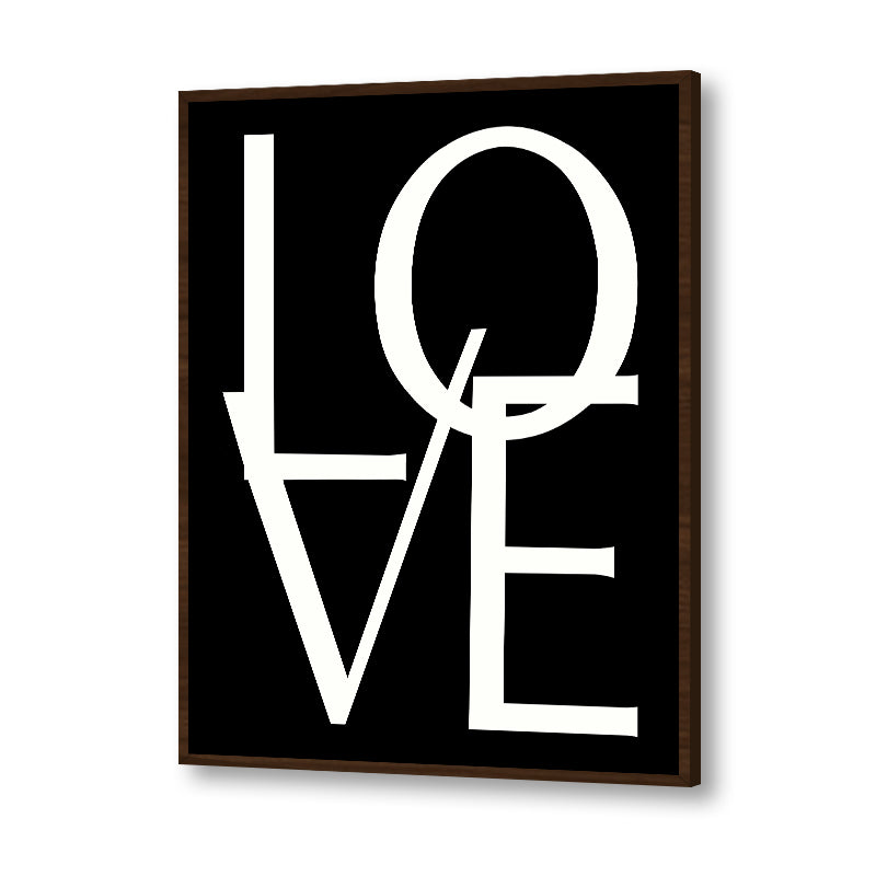 Love Black and White Artwork Canvas Print