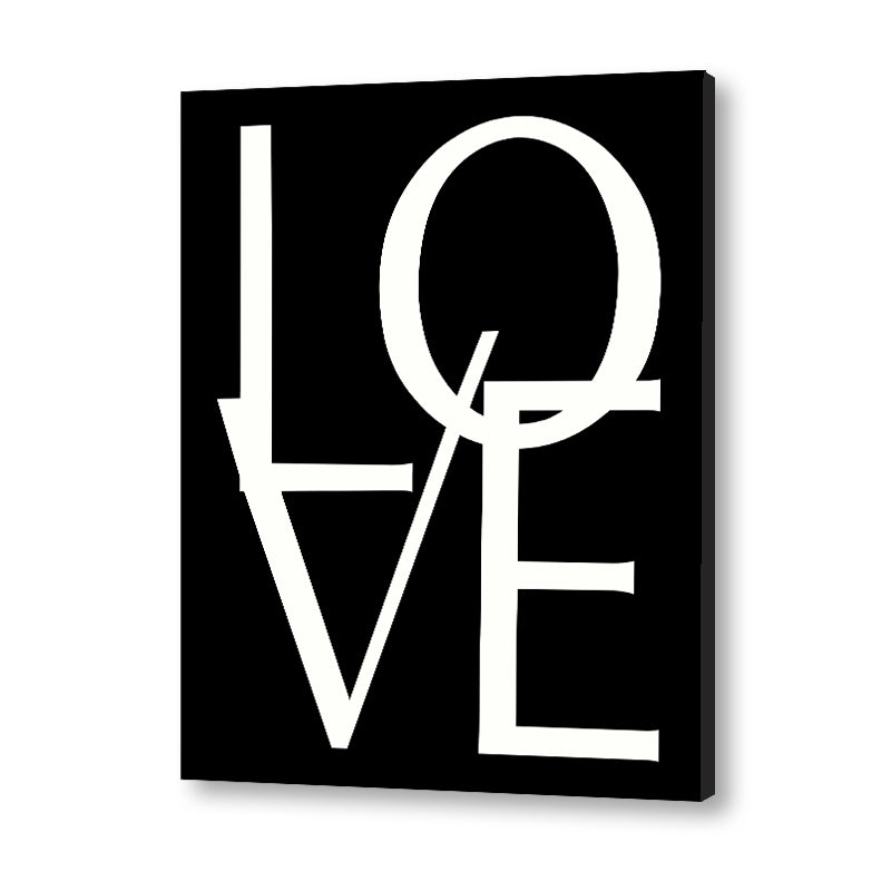 Love Black and White Artwork Canvas Print
