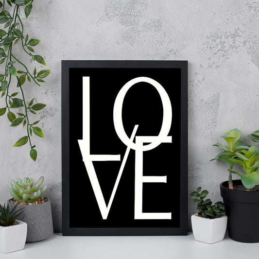 Love Black and White Artwork Canvas Print