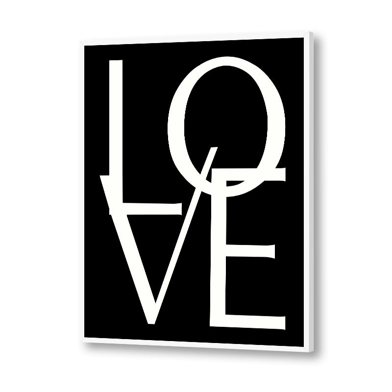 Love Black and White Artwork Canvas Print