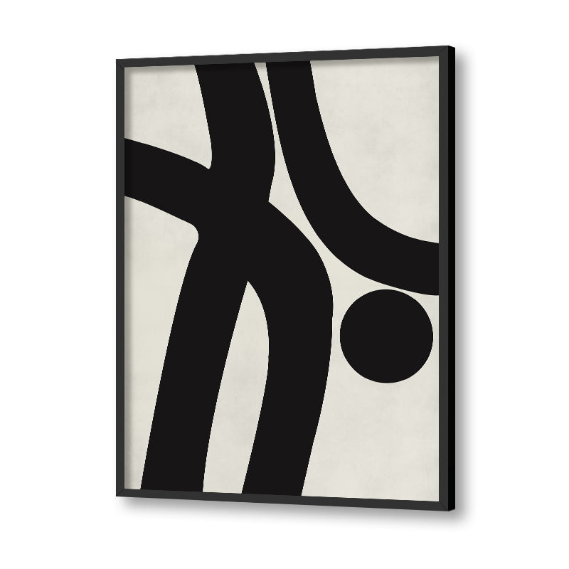 Mod Pods 2 Black and White Canvas Wall Art Print
