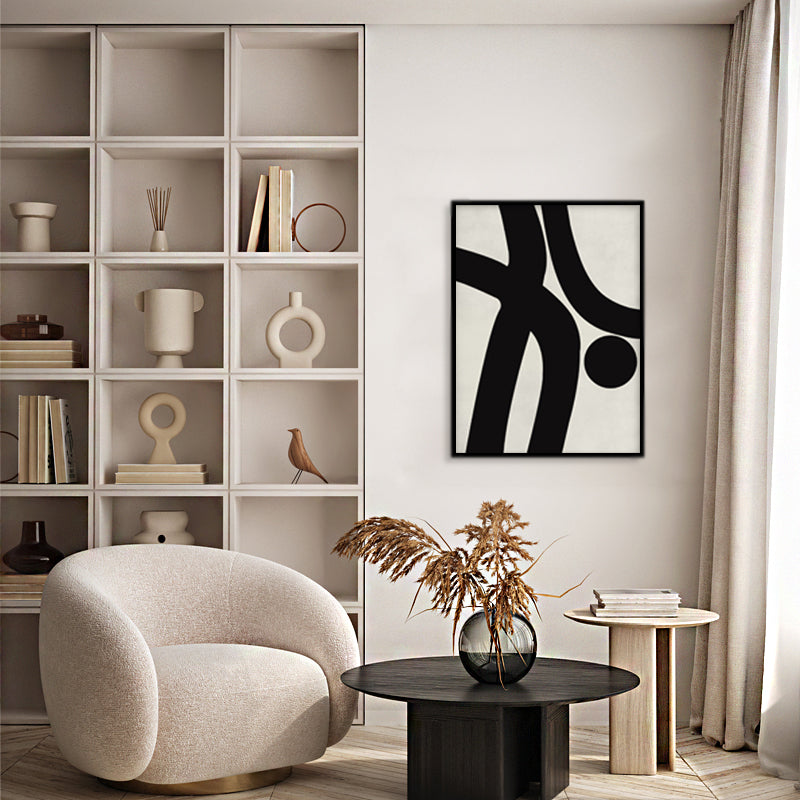 Mod Pods 2 Black and White Canvas Wall Art Print