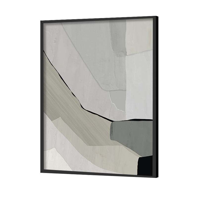 Monochrome Haze set of 3 Abstract Canvas Wall Art Print