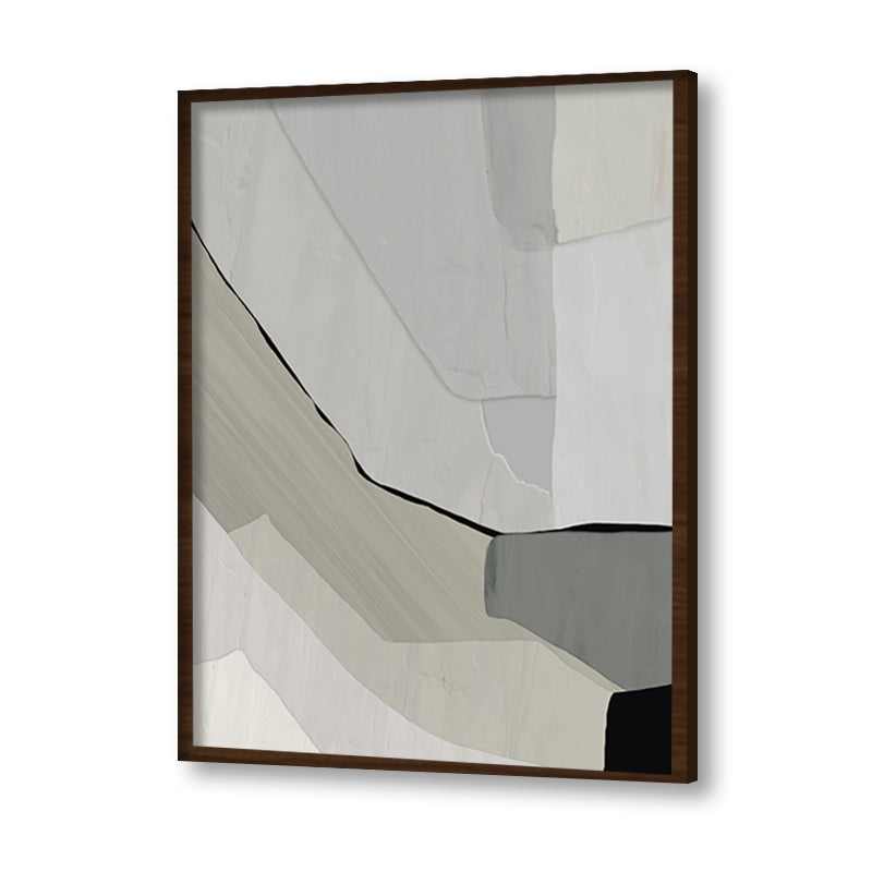 Monochrome Haze set of 3 Abstract Canvas Wall Art Print