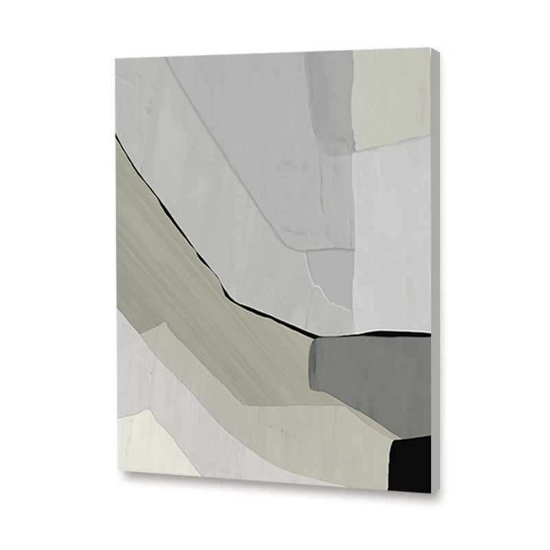 Monochrome Haze set of 3 Abstract Canvas Wall Art Print
