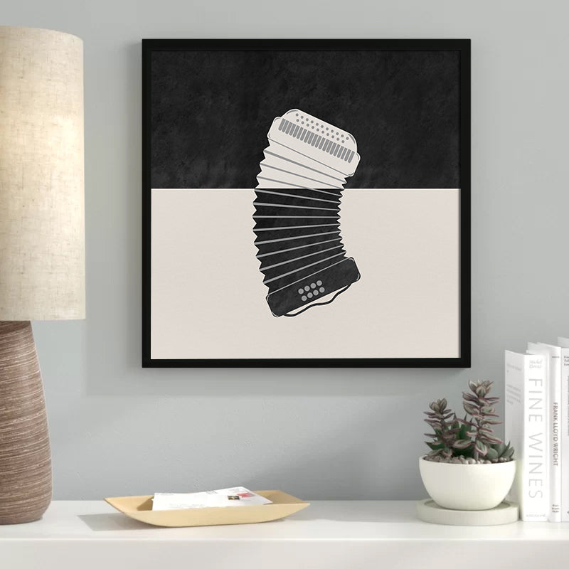 Music Lover Vintage Artwork Canvas Print for Wall shown in a room