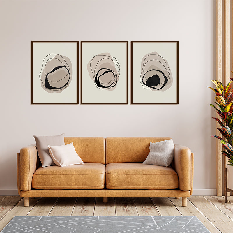 Nested 1 Abstract Canvas Wall Art Print