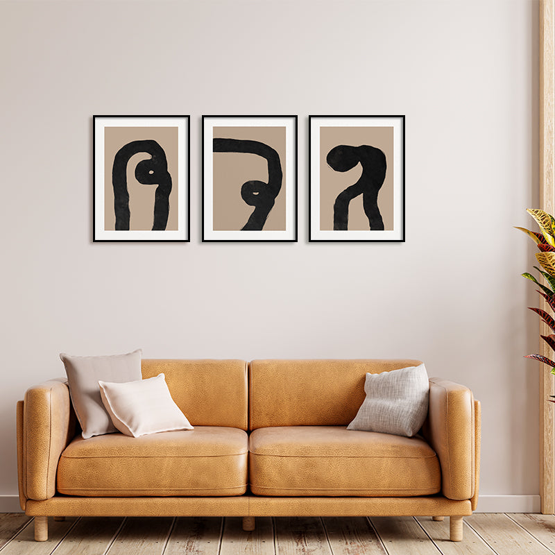 Nordic 1 Black and White Canvas Wall Art Printng Room | Bedroom