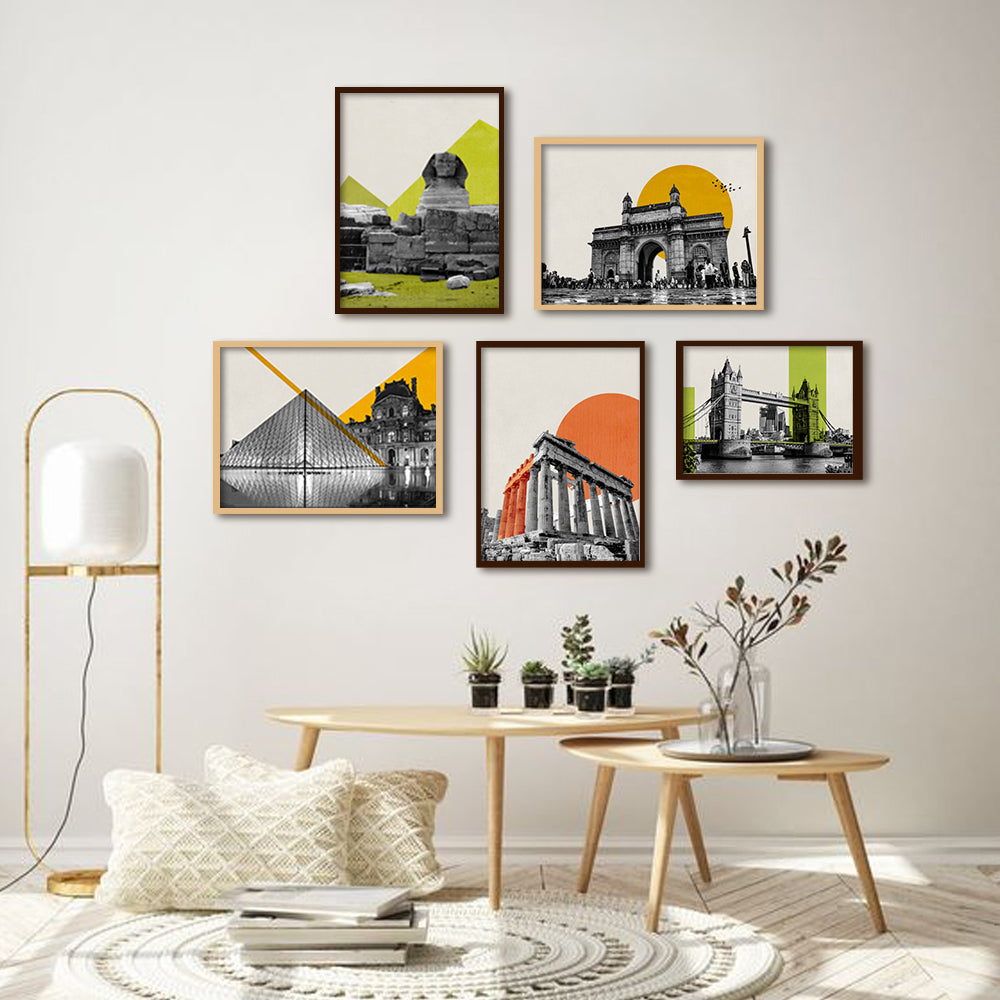 Scenic Escapes 4 Pop Artwork Canvas Print for Wall