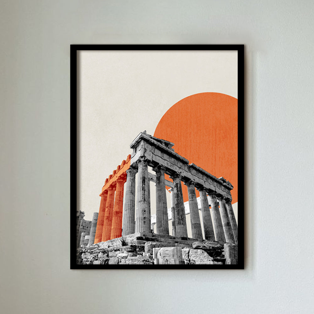 Scenic Escapes 8 Black and White Canvas Wall Art Print shown in a room
