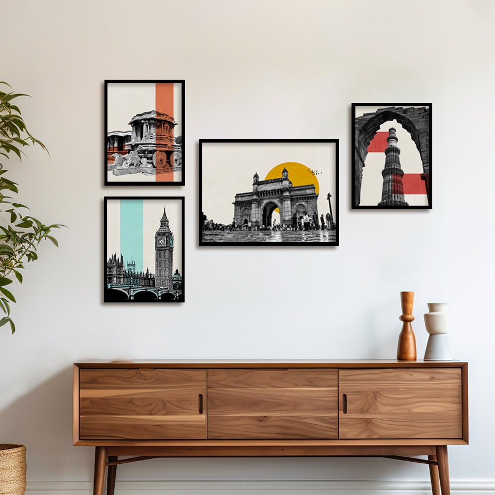 Scenic Escapes 9 Black and White Canvas Wall Art Print