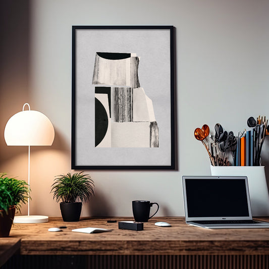 Structure and Void Abstract Canvas Wall Art Print