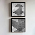 Structured Serenity-1 Black & White Canvas Wall Art Print