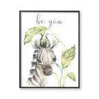 Baby Zebra Wall Art Canvas Print for Kids Room