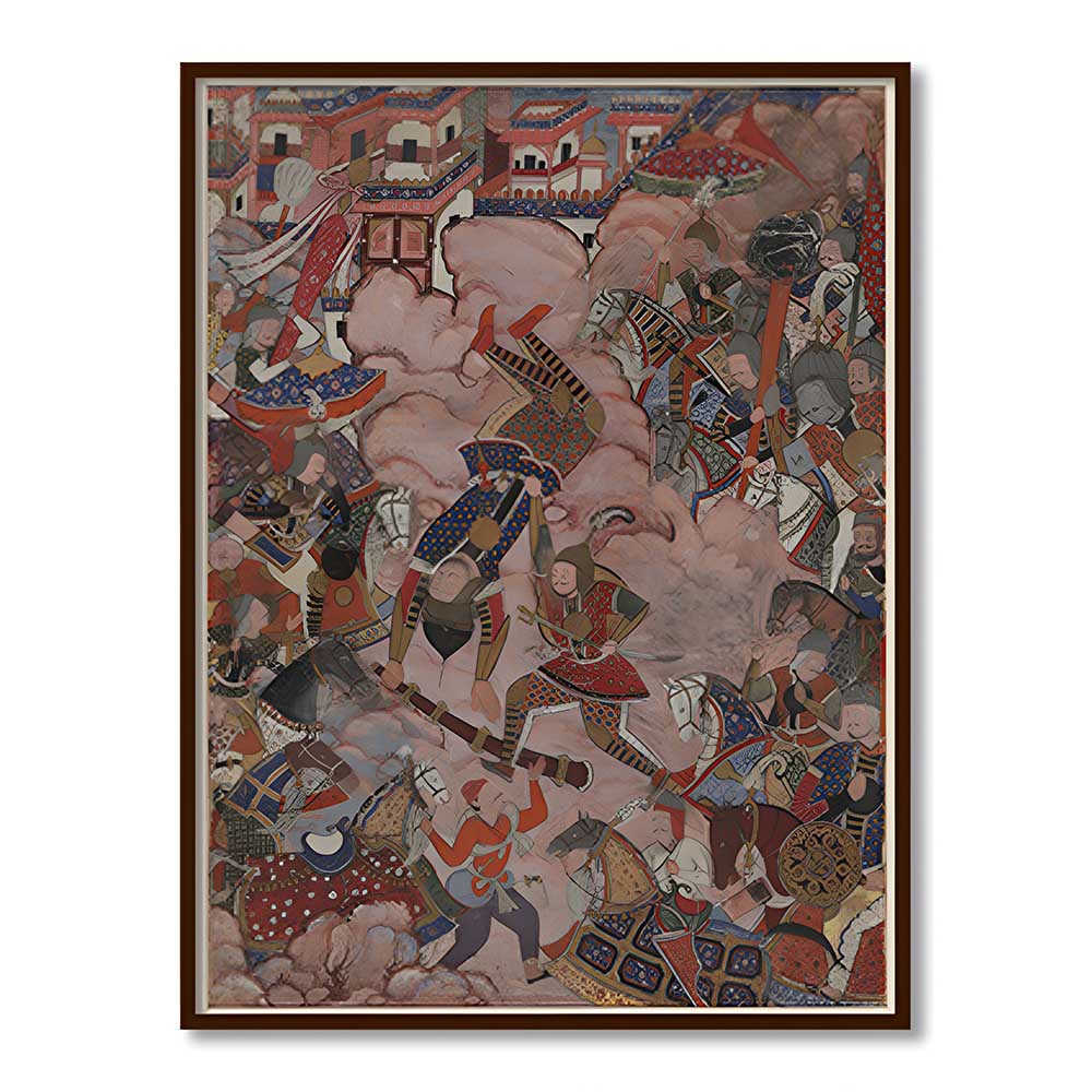 Battle of Mazandaran Masterpiece Famous Painting Artwork Canvas Print for Wall