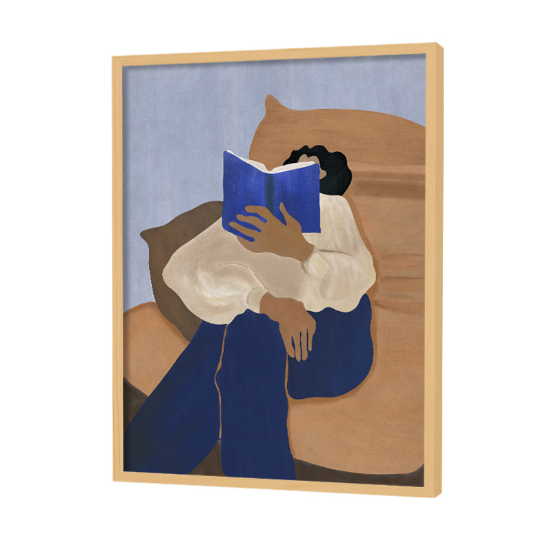 Book Worm 1 Scandinavian Canvas Wall Art Print