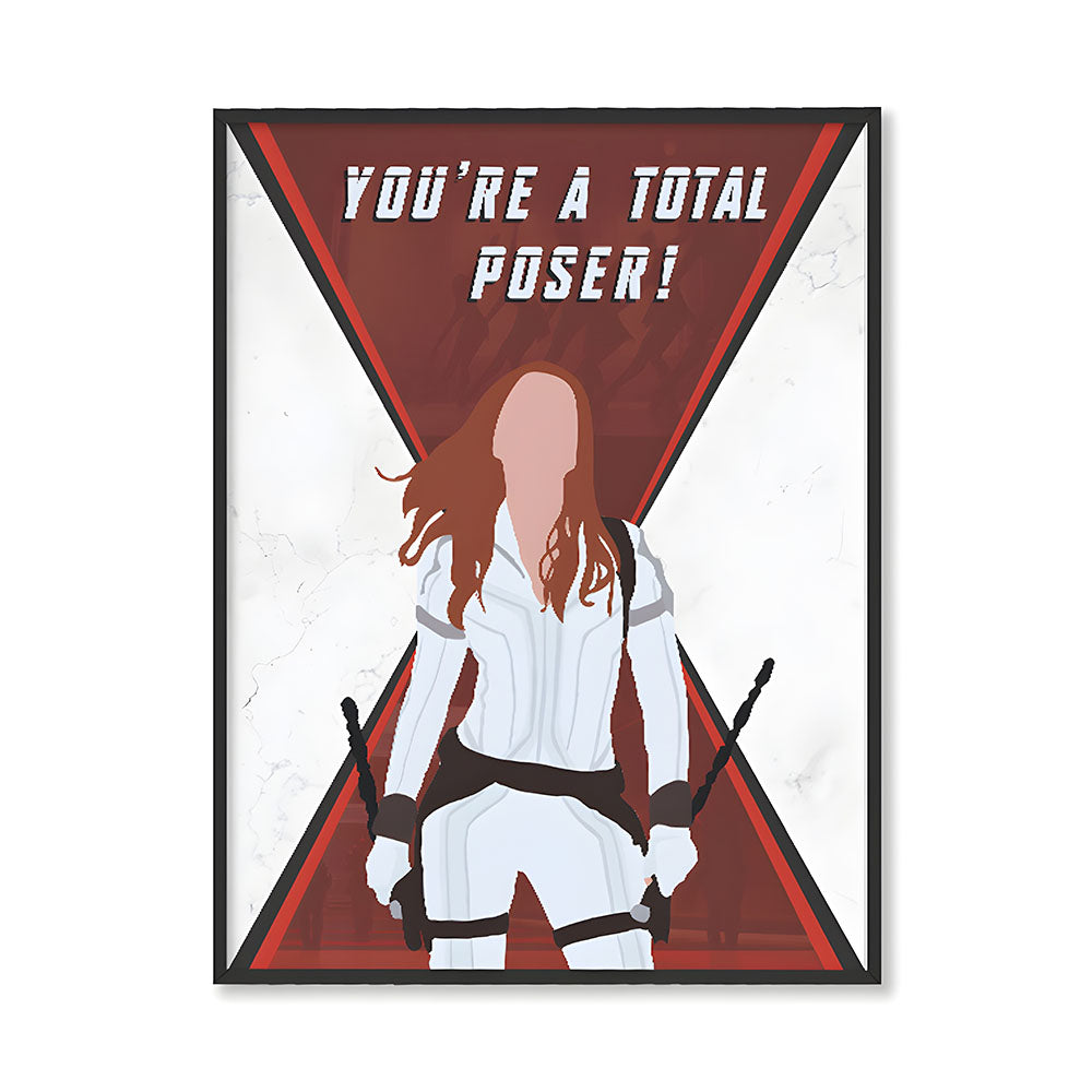 Black Widow Pop Artwork Canvas Print for Wall