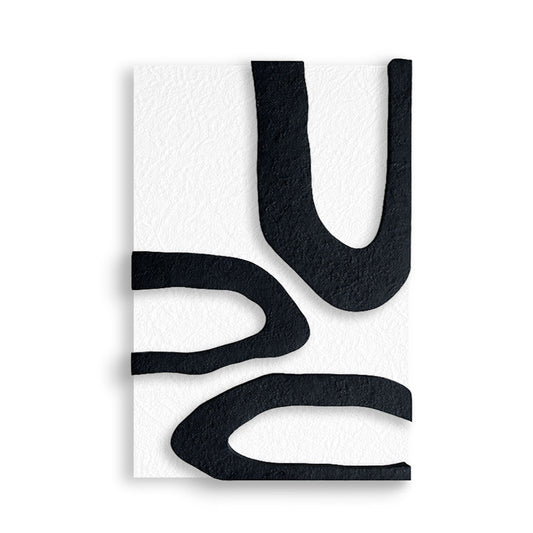 Monochrome Flow – Textured Art on Wood